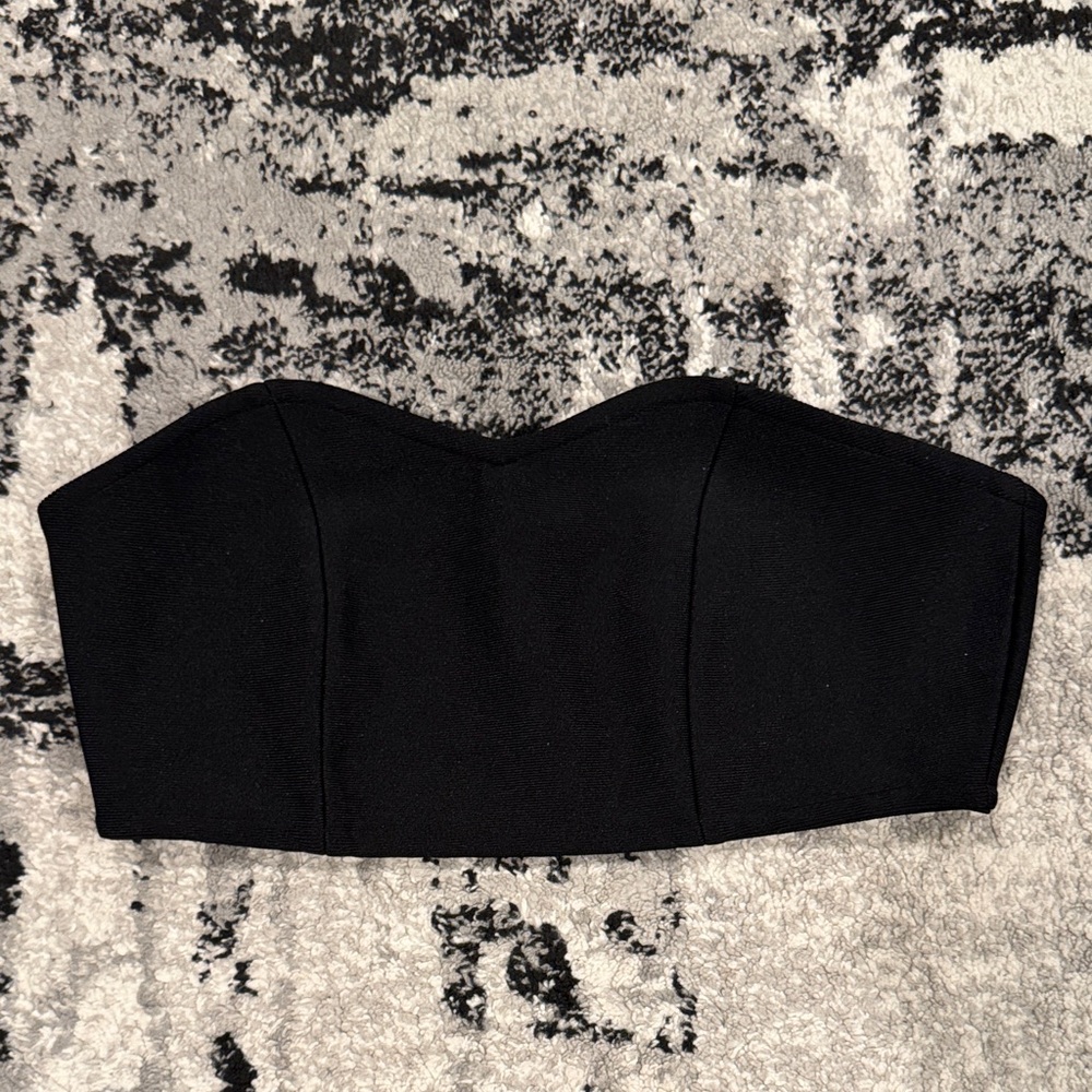 Elegant Black Strapless Top